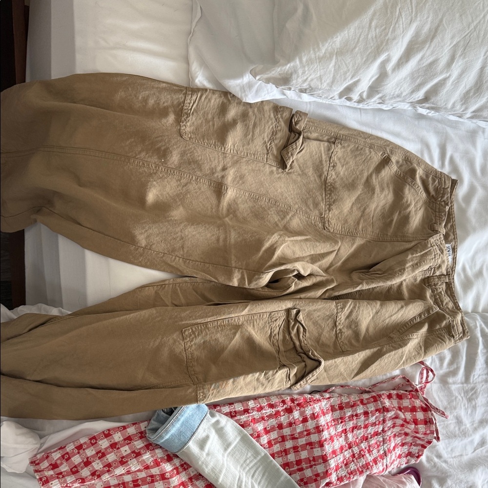 Zara Tan Cargo Trousers